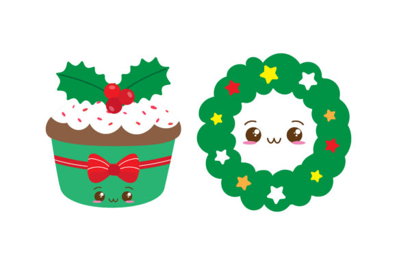 Cake and Decoration Christmas Asset Set