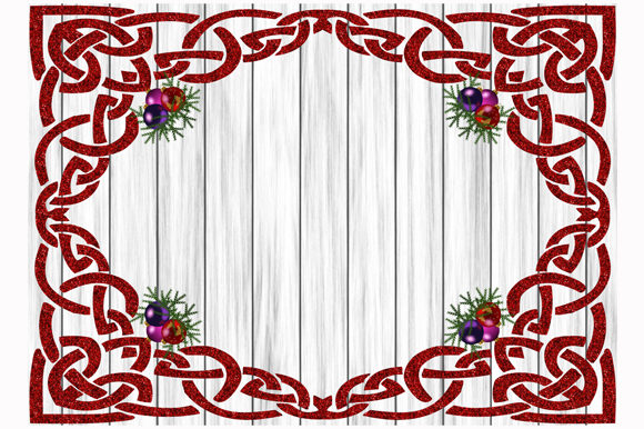 Christmas Background Glitters Ball Frame Illustrations