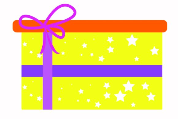 Christmas Flat Decoration Gifts Yellow Illustrations