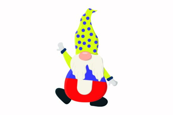 Christmas Gnome Character - Green Polka Dots Illustrations