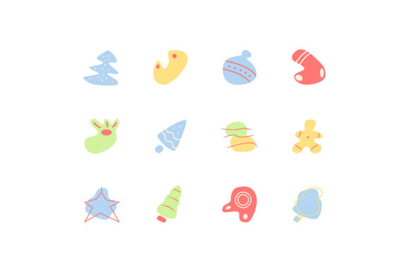 Christmas Holiday Abstract Elements Illustrations