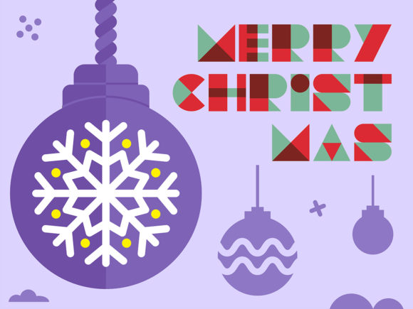 Christmas Ornament in Flat Design Illustrations