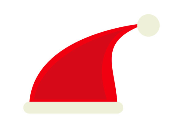 Christmas Santa Hat Flat Illustration for Handmade Creations