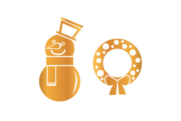 Christmas Snowman Decoration Set Vector for Festive Illustrations