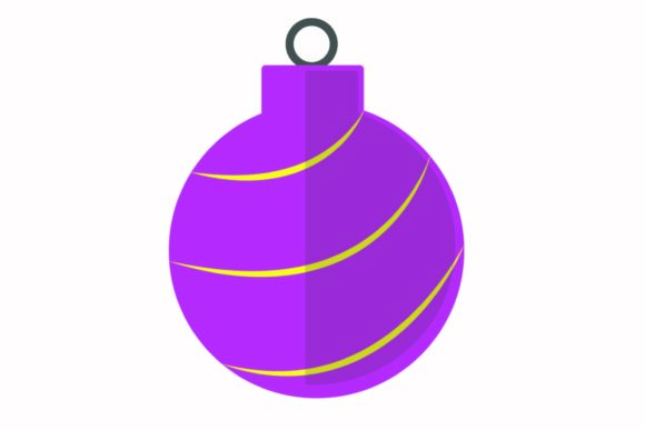 Christmas Tree Decoration Balls Purple Illustrations