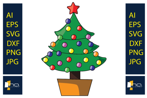 Christmas Tree Flat for Decoration 2: A Versatile Illustration for Seasonal Design