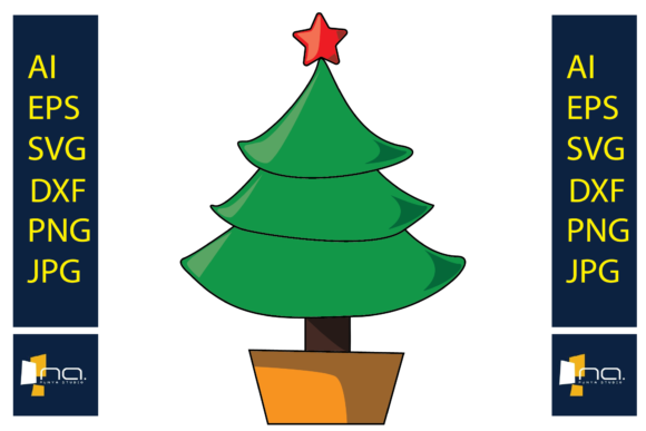 Christmas Tree Flat for Decorations Illustrations
