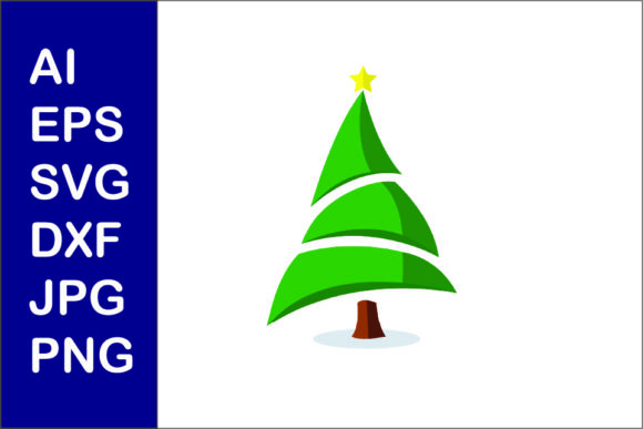 Christmas Tree Flat Illustration Svg 001