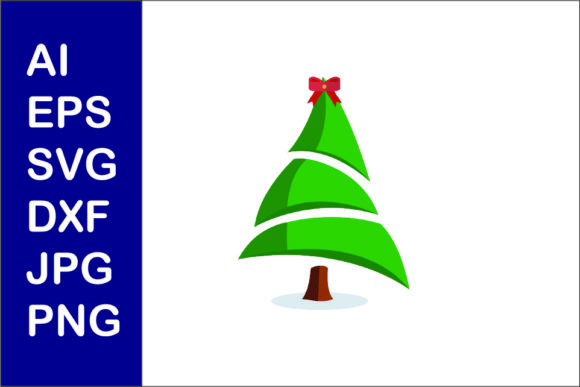 Christmas Tree Flat Illustration Svg 008