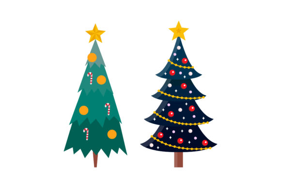 Christmas Tree Set Vector Illustrations for Creative Projects