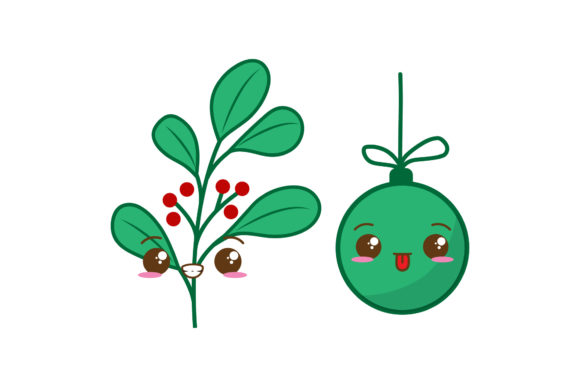 Leaf and Ornament Christmas Asset Set