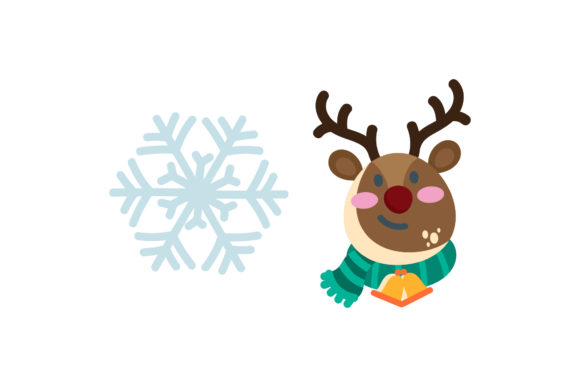 Snow and Reindeer Christmas Vector Icon Review