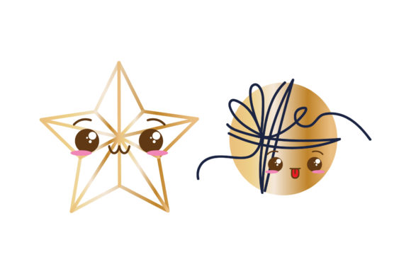 Star and Present Christmas Asset Set Illustrations