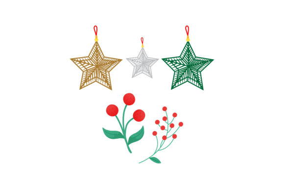 Tree Ornament Set Christmas Illustrations