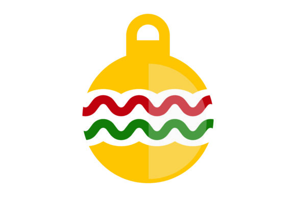Yellow Christmas Bulb Flat Illustration Review